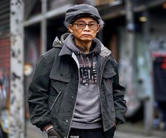 老色哥社区成员阿明改造前穿搭，廉价运动服显得没精神